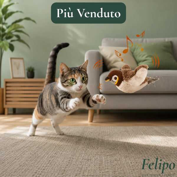 Uccellino — Giocattolo Interattivo per Gatti