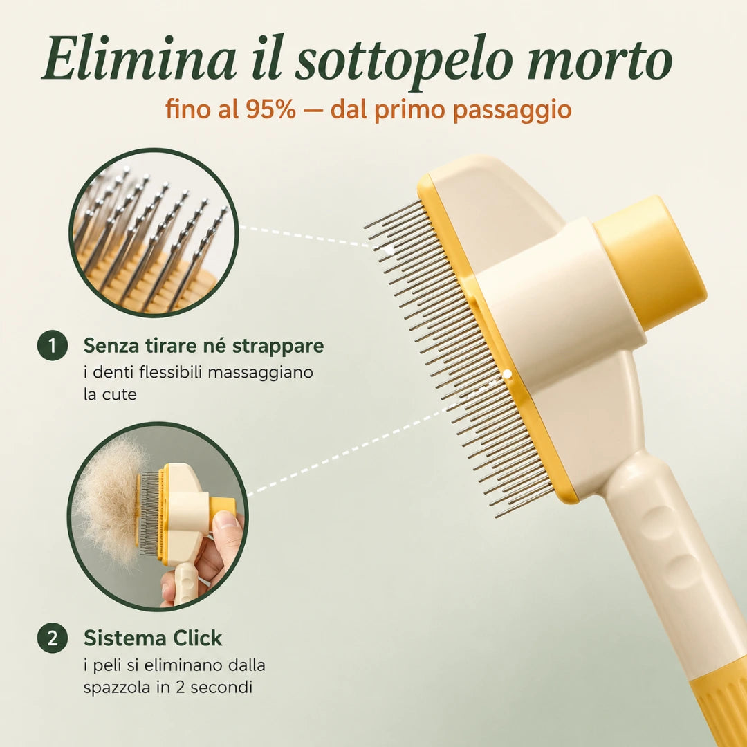 Micio — Spazzola Premium Auto-Pulente per Gatti