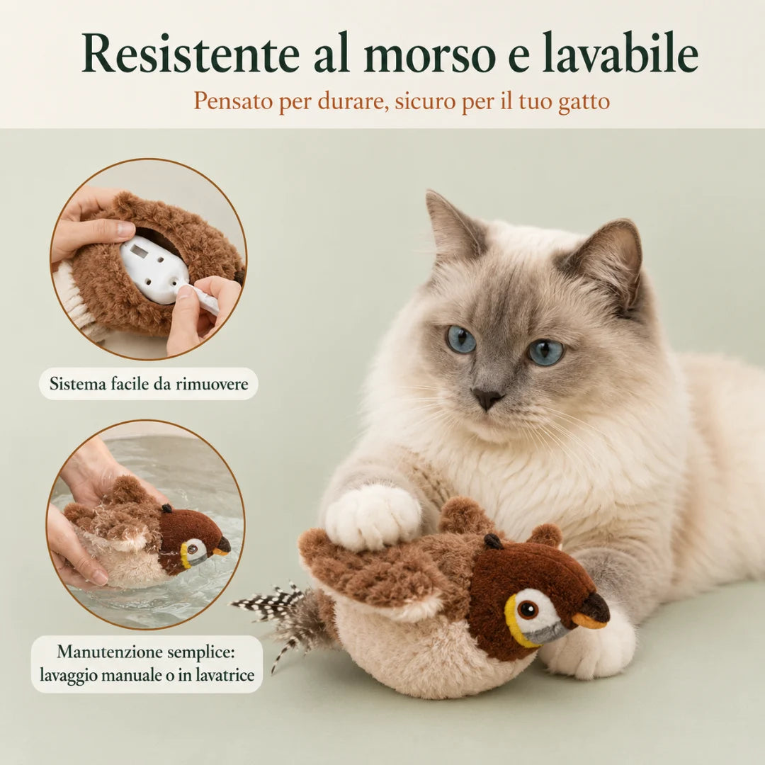 Uccellino — Giocattolo Interattivo per Gatti