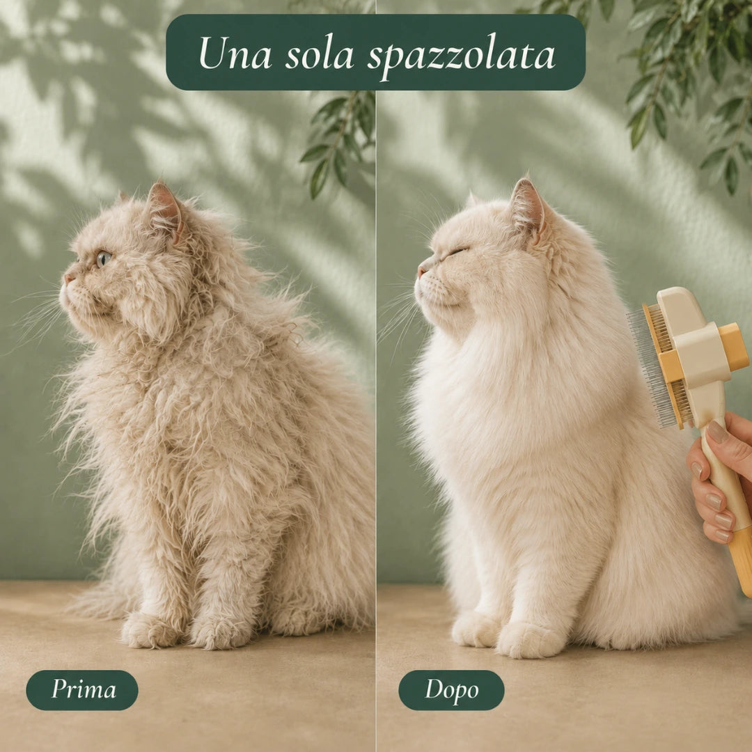 Micio — Spazzola Premium Auto-Pulente per Gatti