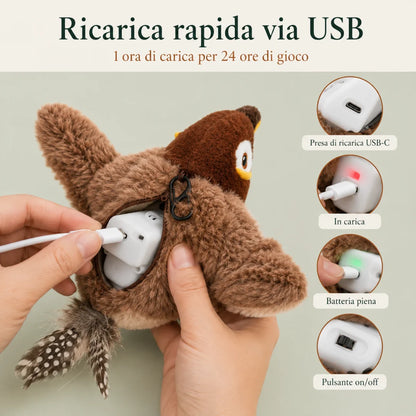 Uccellino — Giocattolo Interattivo per Gatti