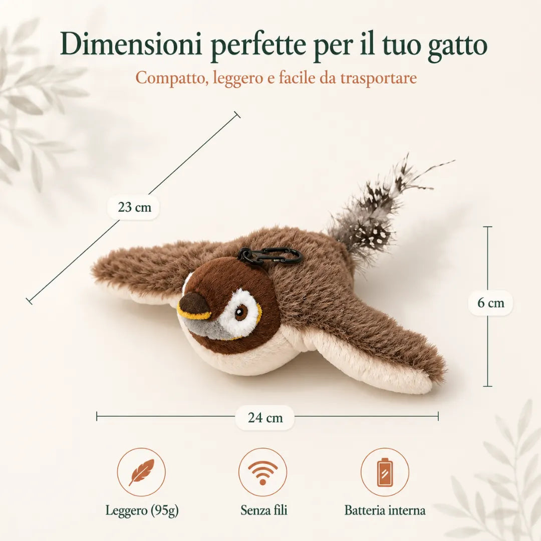 Uccellino — Giocattolo Interattivo per Gatti