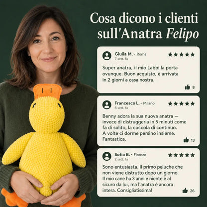 Anatra — Peluche Anti-Stress per Cani